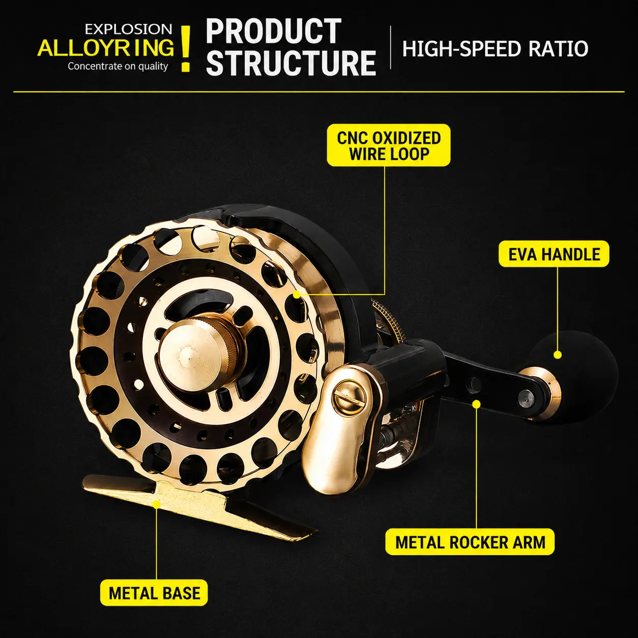 CNC All-Metal Auto Line-Arranging Raft Fishing Reel