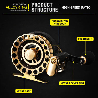 CNC All-Metal Auto Line-Arranging Raft Fishing Reel