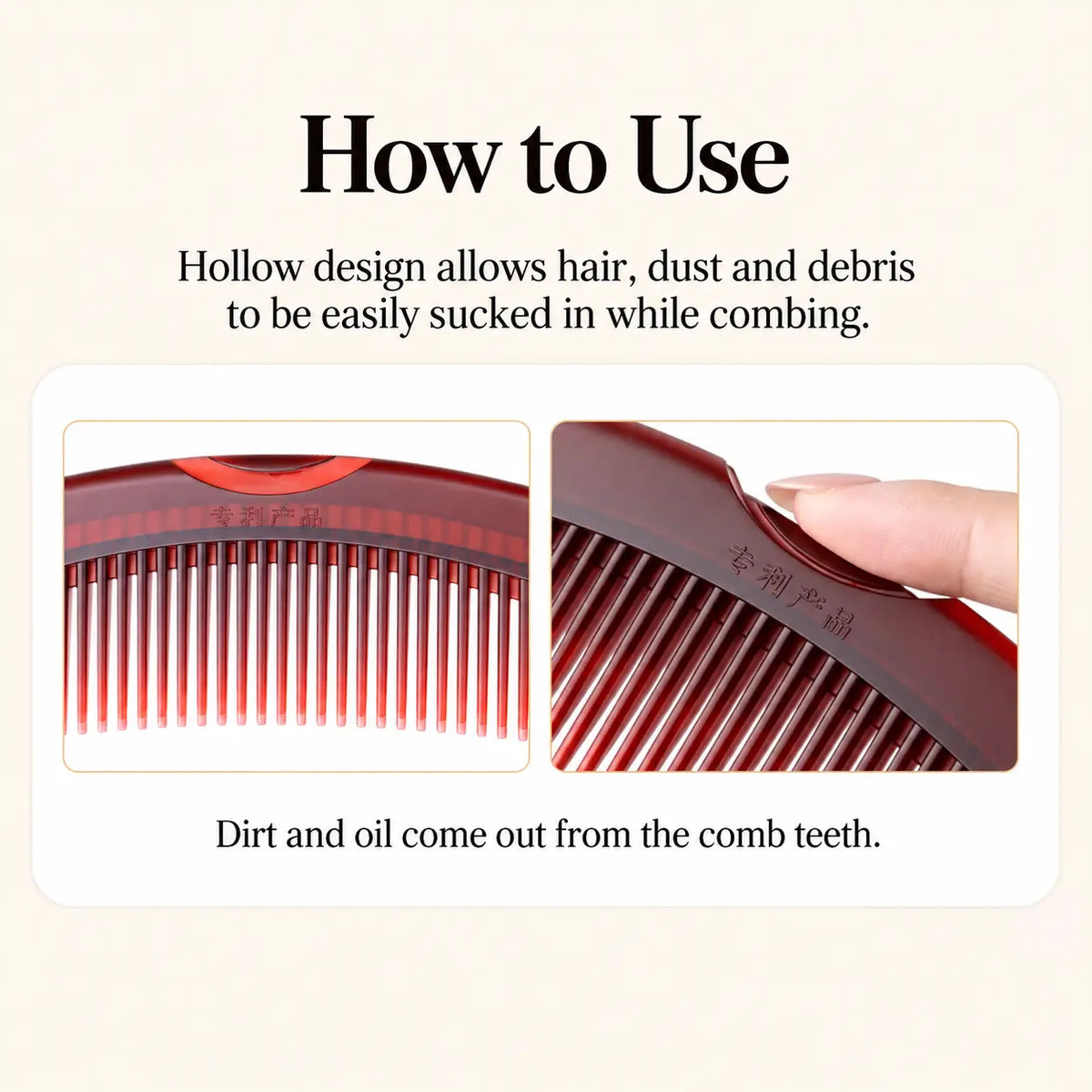 Oil-Cleansing Hollow Comb