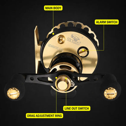 CNC All-Metal Auto Line-Arranging Raft Fishing Reel