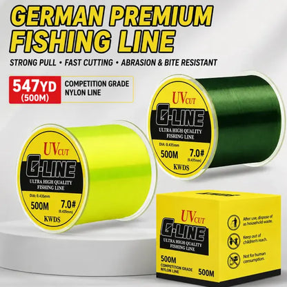 500M High-Strength Nylon Fishing Line for Long Casting
