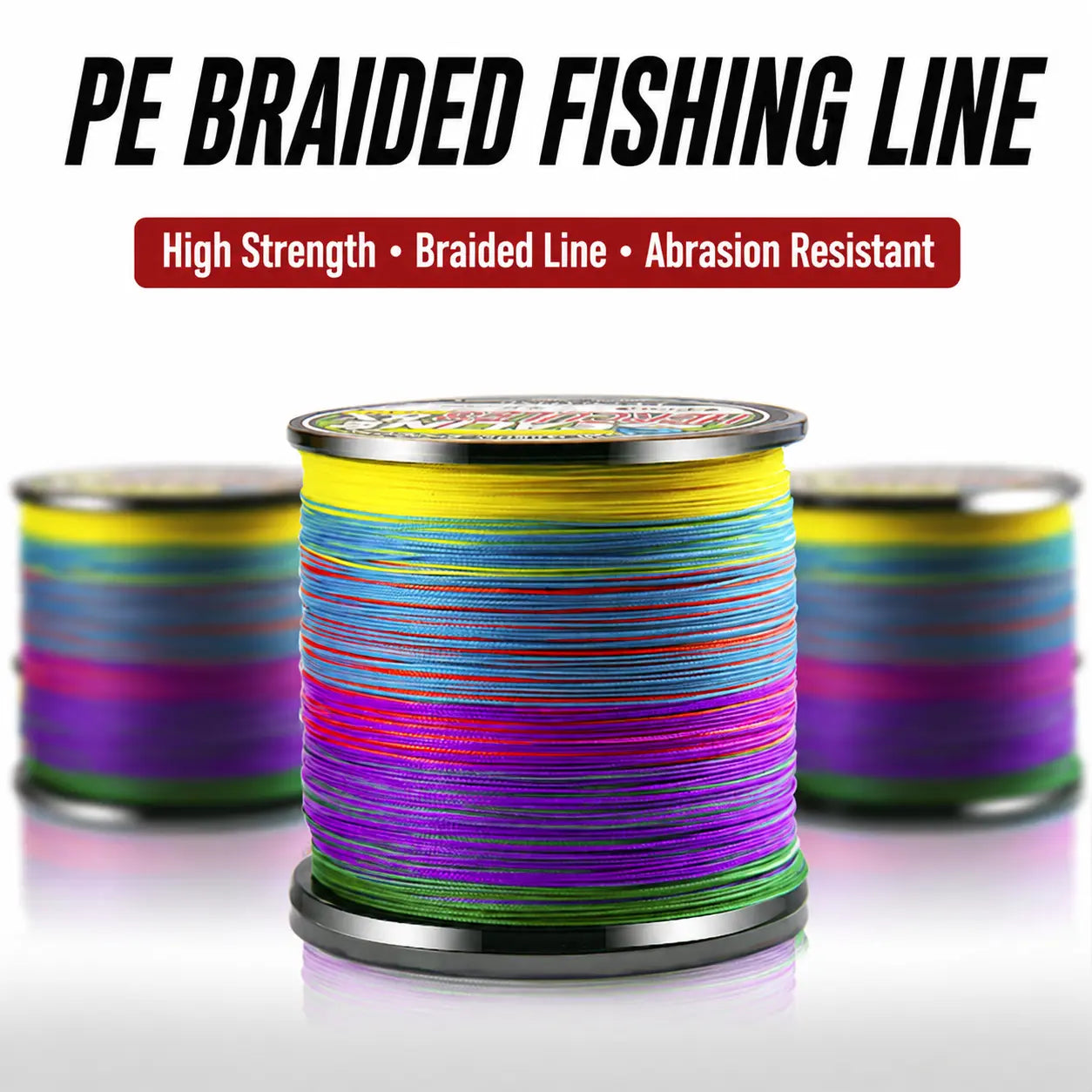 Abrasion-Resistant PE Braided Fishing Line – Multi-Color