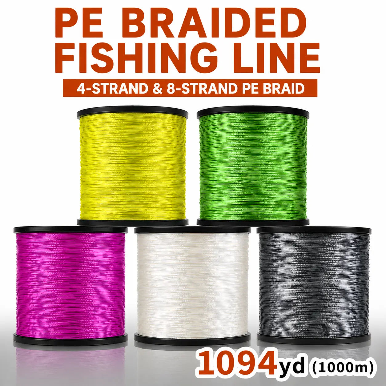 4-Strand & 8-Strand PE Braided Fishing Line
