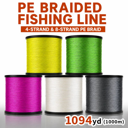 4-Strand & 8-Strand PE Braided Fishing Line