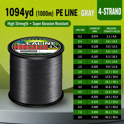 4-Strand & 8-Strand PE Braided Fishing Line