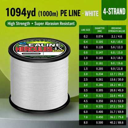 4-Strand & 8-Strand PE Braided Fishing Line