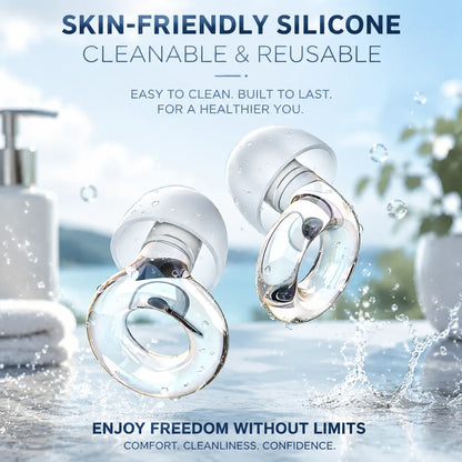 Crystal Clear Colorful Travel Noise-Reducing Earplugs