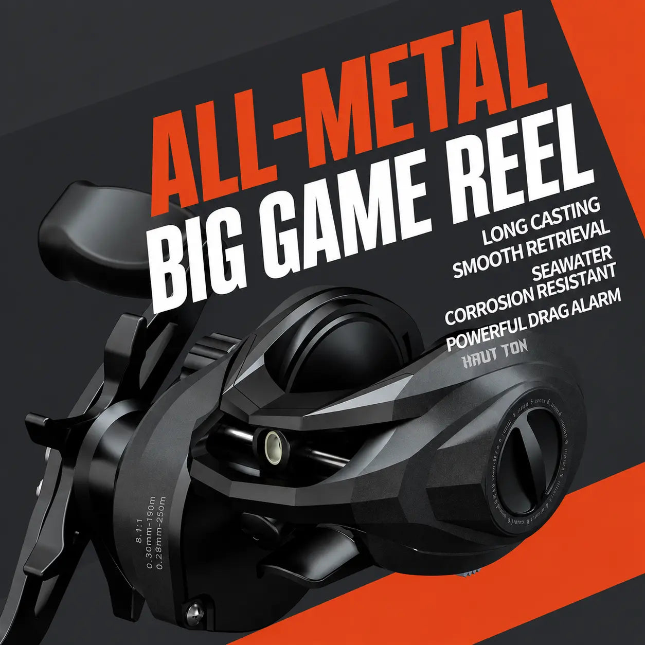 Metal Casting Reel with Drag Clicker