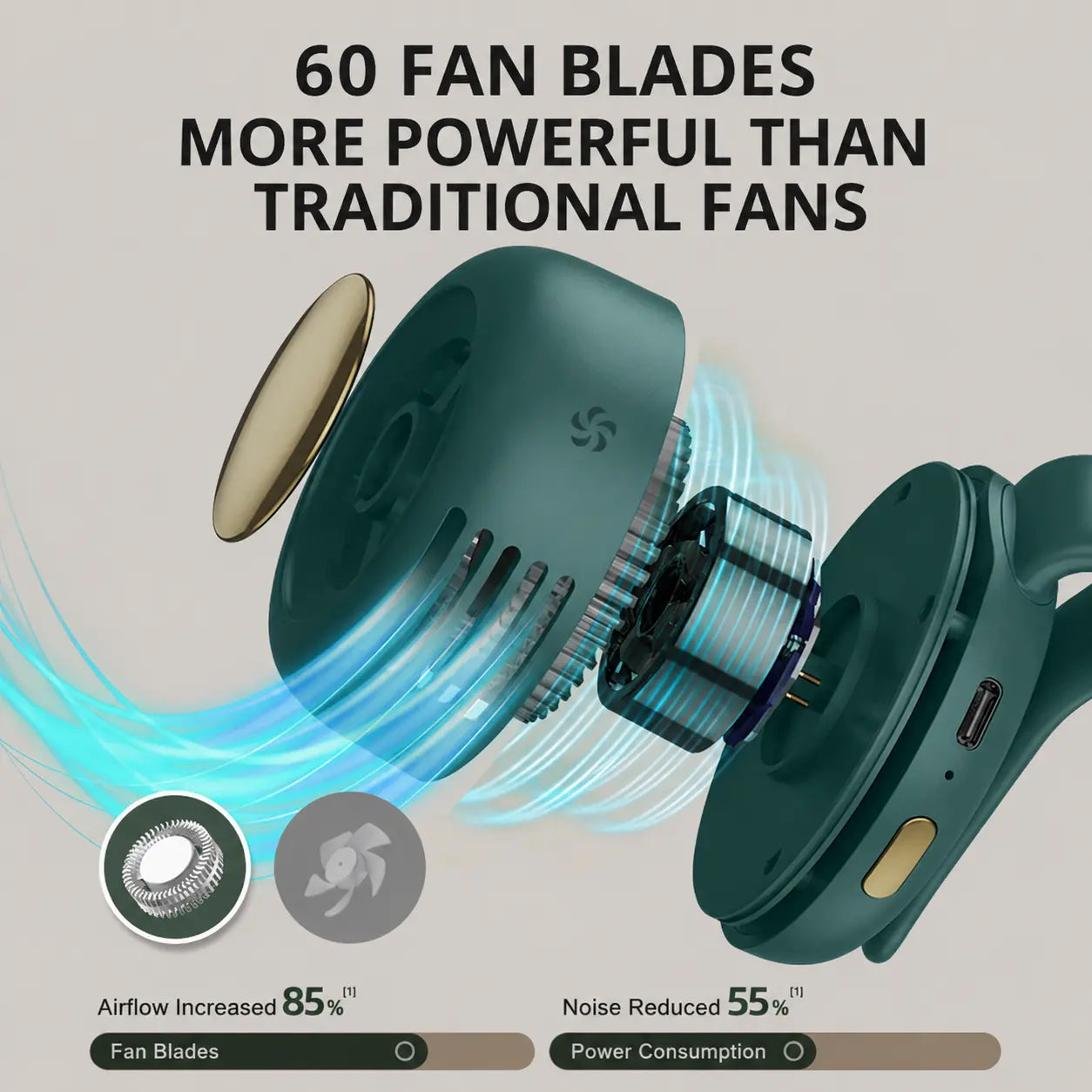 Pocket-Sized Mini Rechargeable Fan