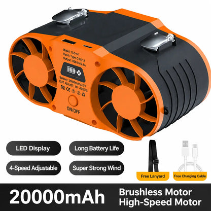 Portable Waist Fan for Outdoor Work & Hot Weather