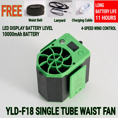 Portable Waist Fan for Outdoor Work & Hot Weather
